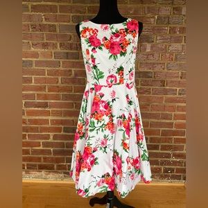 Bright Floral Tea Dress